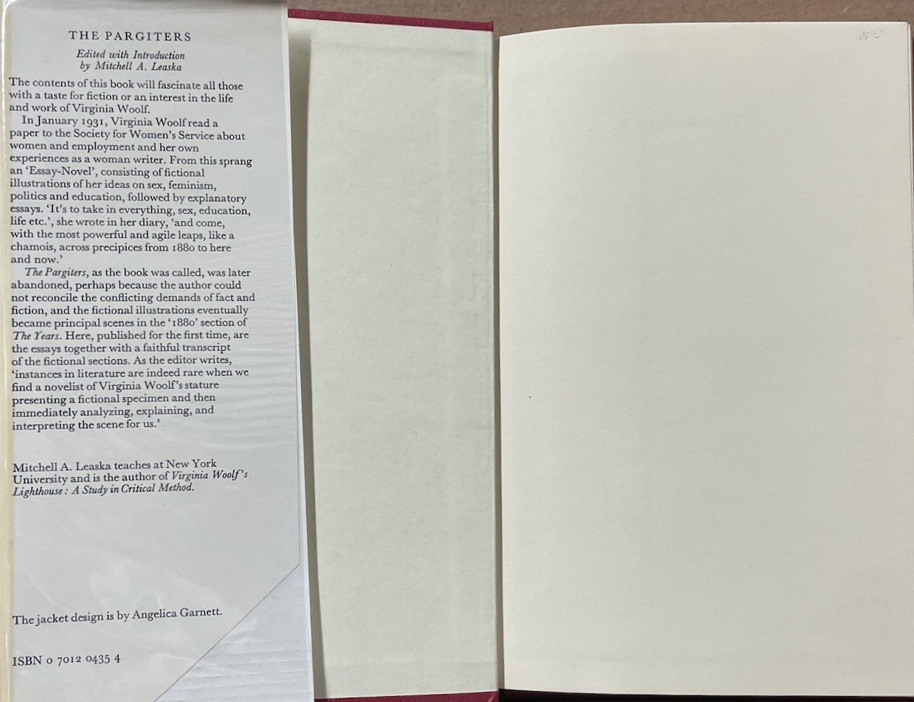 The Pargiters : The Novel Essay Portion of ‘The Years’ / Virginia Woolf HC 1977